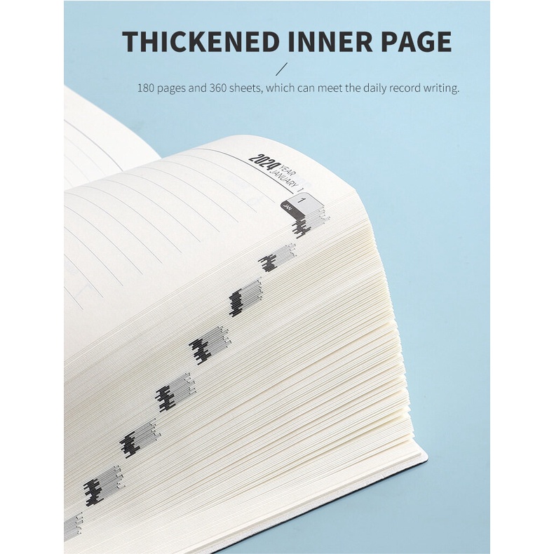 2024 A5 Lịch trình Pearlescent Kế hoạch hàng ngày Máy tính xách tay Nhật ký Notepad Văn phòng phẩm