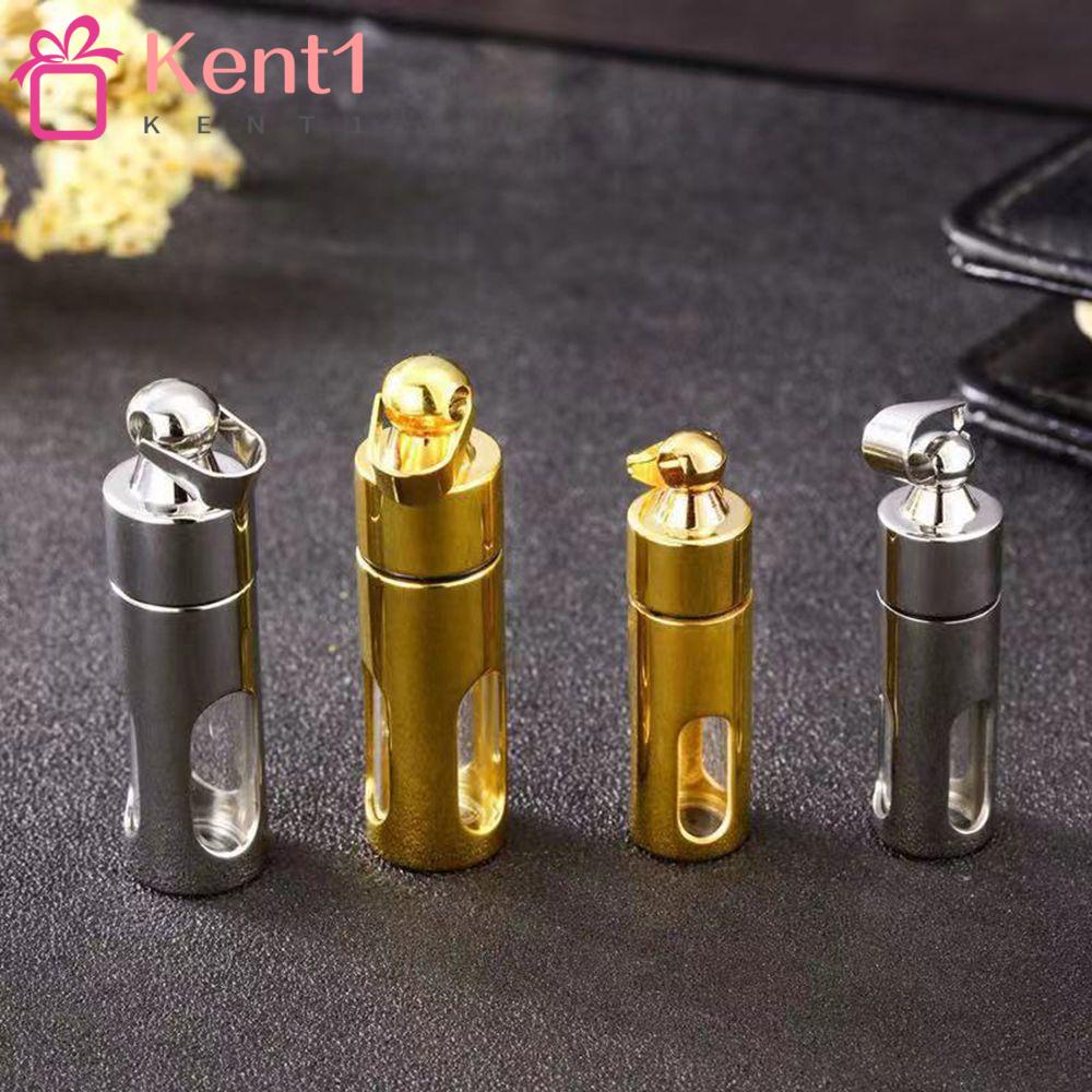 KENT1 Mặt Vòng cổ Bằng Thủy Tinh Hình Trụ Màu Vàng / Bạc Thời Trang DIY