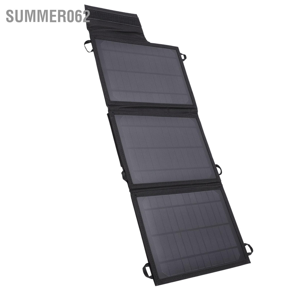 Summer062 Tấm Pin Năng Lượng Mặt Trời Có Thể Gập Lại Di Động Đôi Đầu Ra USB Túi Sạc Cho Laptop Ắc Quy Xe Hơi 21W