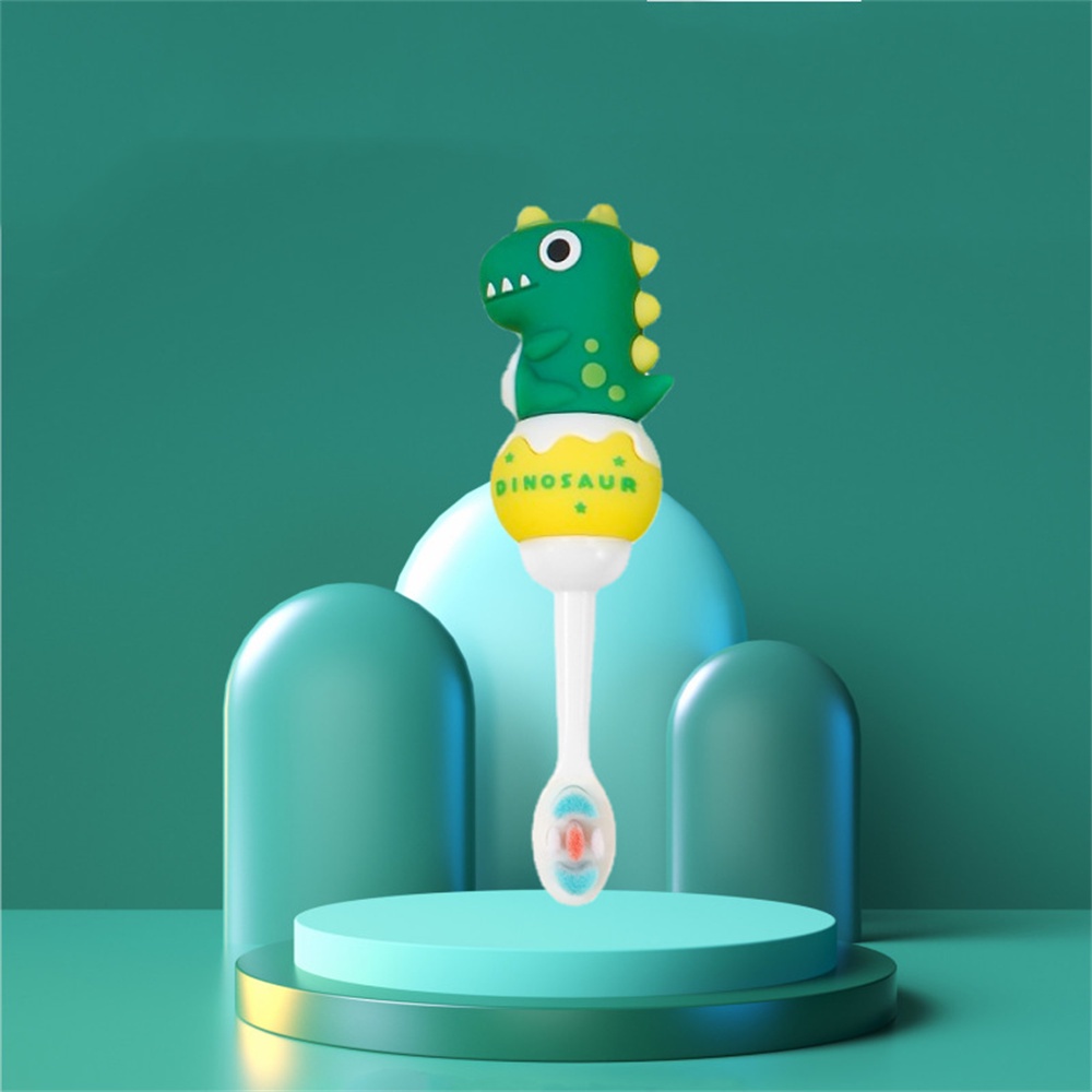 Bàn Chải Đánh Răng Trẻ Em Hoạt Hình Khủng Long Tay Cầm Ngắn Bàn Chải Đánh Răng Lông Mềm Đầu Nhỏ Đóng Gói Độc Lập Bàn Chải Đánh Răng Đặc Biệt Cho Bé homelove