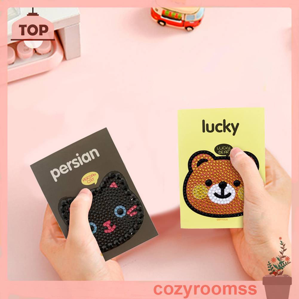 Set 8 Tấm Sổ Tay Phác Thảo Đính Đá DIY Sáng Tạo Đẹp Mắt