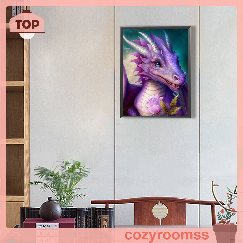 Tranh Đính Đá Kim Cương Toàn Bộ 5D DIY Hình Vẽ Khủng Long