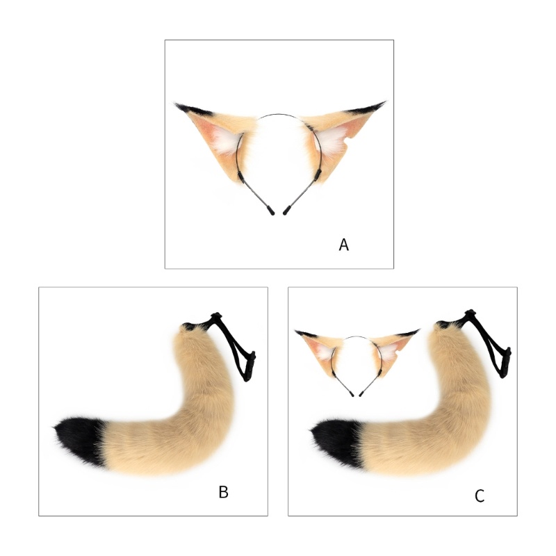 Flgo Băng Đô Cài Tóc Hình Tai Chó Mèo Hoạt Hình Phát Sóng Trực Tiếp Cho Nữ