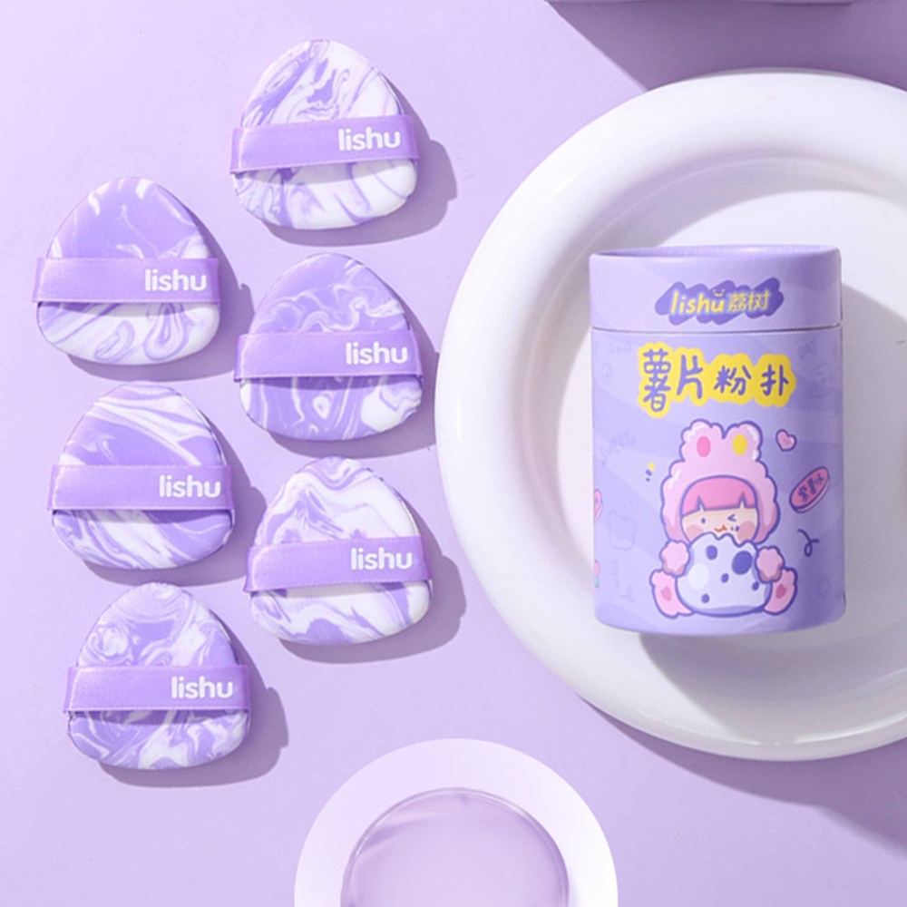 Lishu Potato Chips Powder Puff Air Cushion Puff Purple Sweet Potato Flavour Đệm khí Egg Yolk Pie Powder Puff Foundation Mút trang điểm Mút xốp heby1