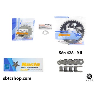 NSD Nhông sên dĩa Recto đen Kawasaki W175 chính hãng Thái Lan