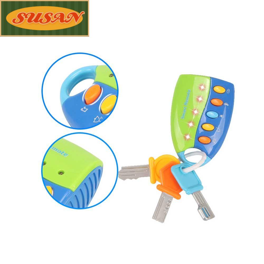 SUSANS Móc Khóa Xe Hơi Có Nhạc Và Đèn Flash Nhiều Màu Sắc Dễ Thương Cho Bé