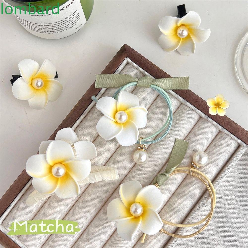 Dây Cột Tóc Bằng Vải Đính Hoa Hợp Kim Phong Cách Hàn Quốc Cho Nữ