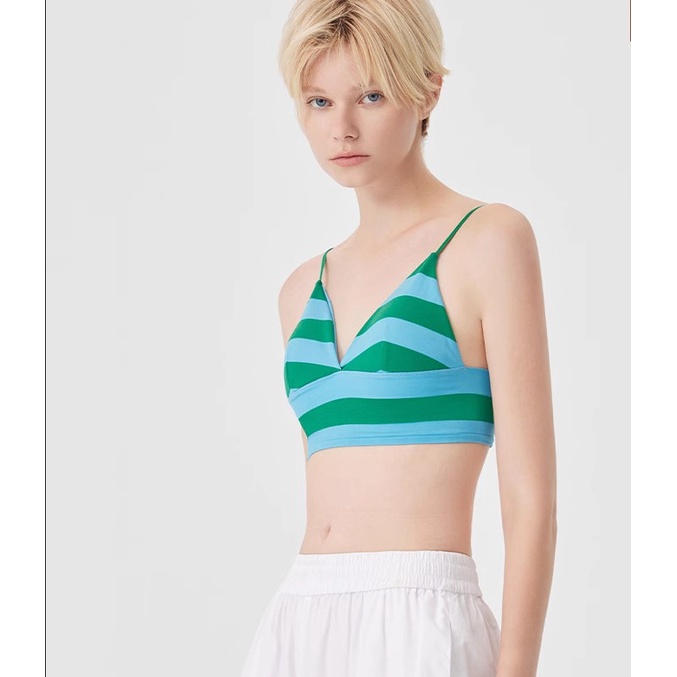 Áo Ngực Thể Thao Nhanh Khô Phối Màu Tương Phản Quyến Rũ Cho Nữ