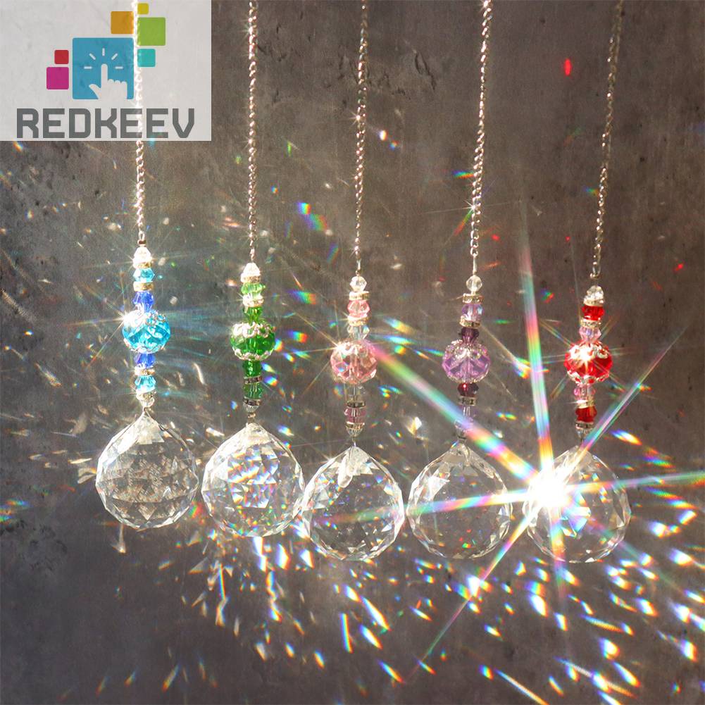 Quả Cầu Pha Lê Trong Suốt Siêu Bền Treo Trang Sức Phòng Khách