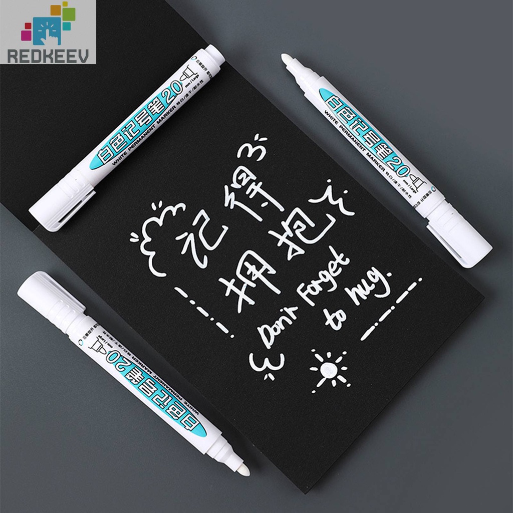 Set 4 Bút Lông Màu Trắng Ngòi 1 / 2mm