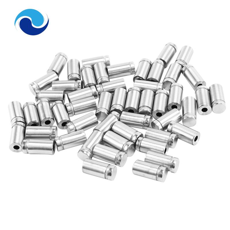 Bộ 50 Đinh Vít Đứng Gắn Tường Bằng Thép Không Gỉ Acrylic Cho Trưng Bày Kính Và Bảng Hiệu 1 / 2X1 Inch