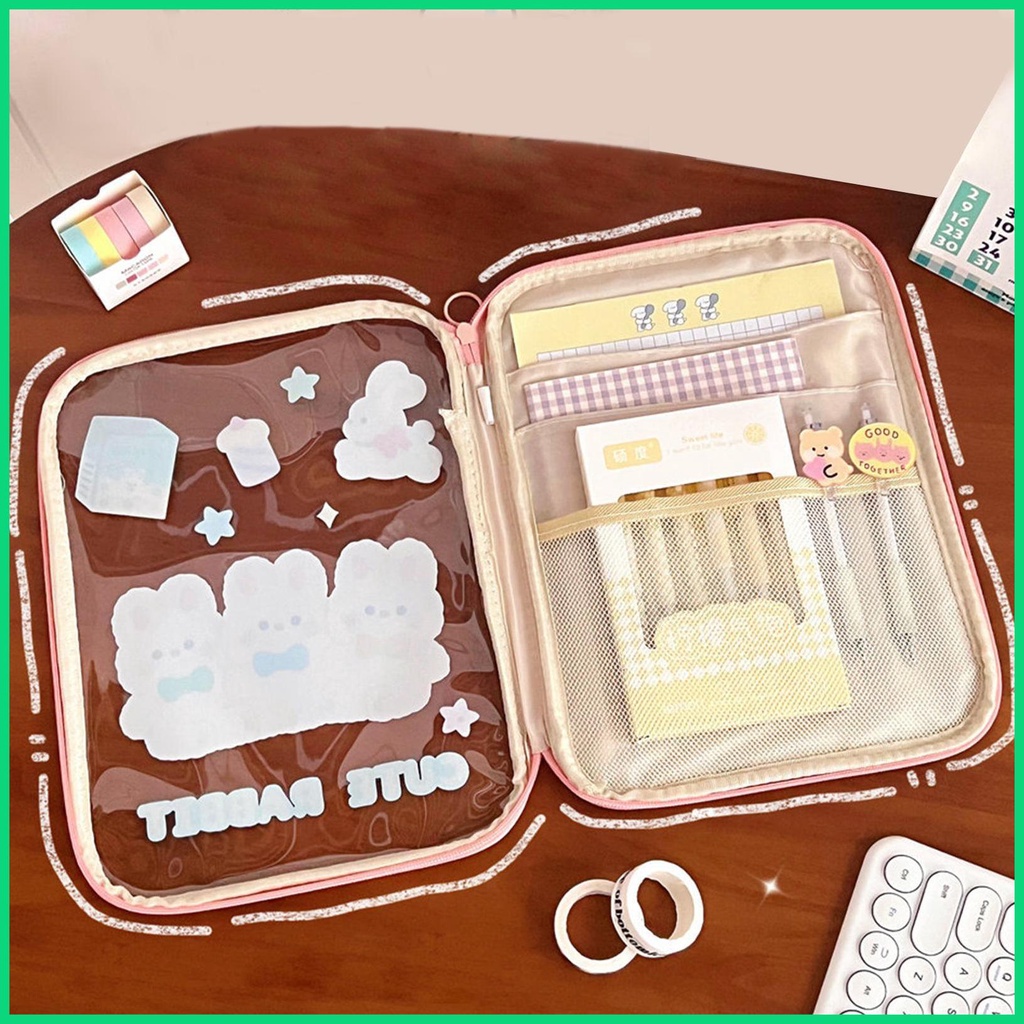 Túi Đựng Máy Tính Bảng Chống Sốc Có Khóa Kéo Họa Tiết Hoạt Hình Cho jiwvn