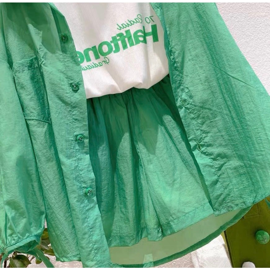 Set đũi tơ nhăn 3 chi tiết siêu xinh cho bé gái diện đi biển, đi chơi