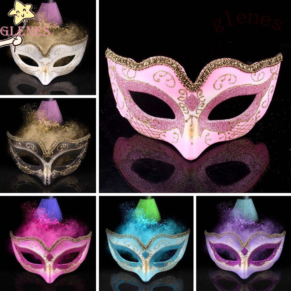 GLENES Mặt Nạ Mắt Nhựa Dùng Hóa Trang Halloween Độc Đáo