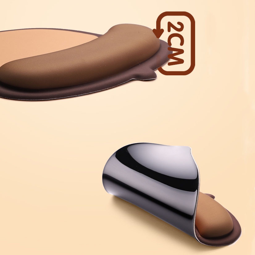 Bàn Di Chuột 3D Hạt Dẻ Ngộ Nghĩnh Siêu Êm Đệm Tay Silicon