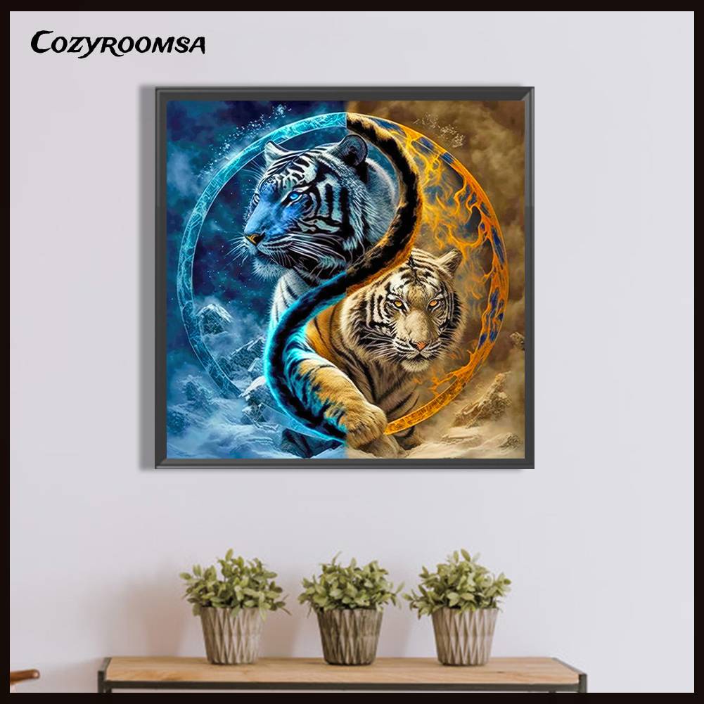 Tranh Đính Đá Kim Cương Toàn Bộ 5D DIY Hình Vẽ Hổ