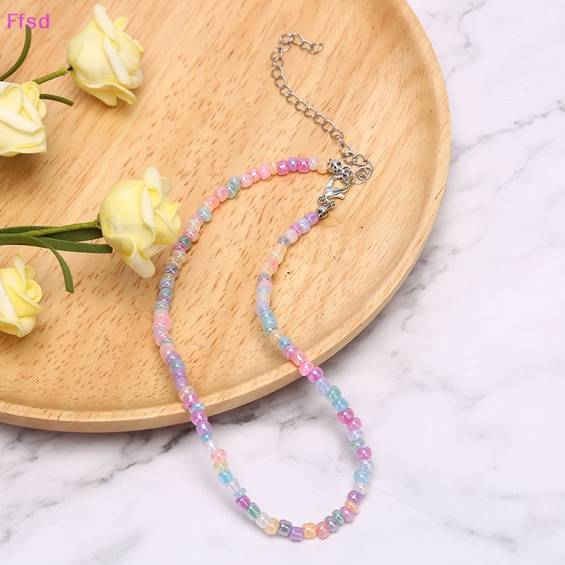 {Ffsd} Vòng Cổ Chuỗi Hạt Nhiều Màu Sắc Phong Cách Boho Thời Trang Làm Quà Tặng Cho Nữ