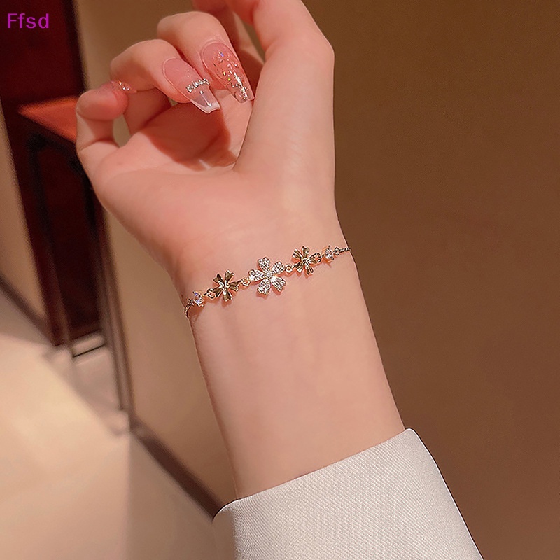 {Ffsd} Vòng Tay Đính Đá Opal Màu Vàng Kim Điều Chỉnh Được Tinh Tế Trang Sức Đám Cưới Làm Quà Tặng Trang Sức Tinh Tế Dành Cho Nữ