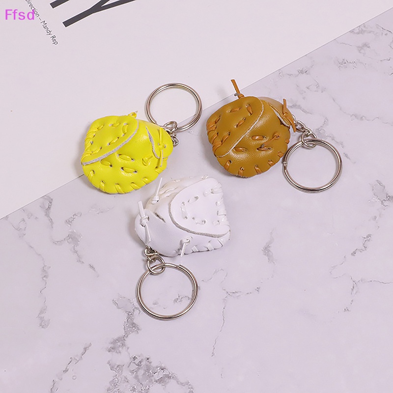 Móc Khóa Bóng Chày Mini Bằng PU Hình Găng Tay 3D Nhiều Màu Cho Nam Nữ