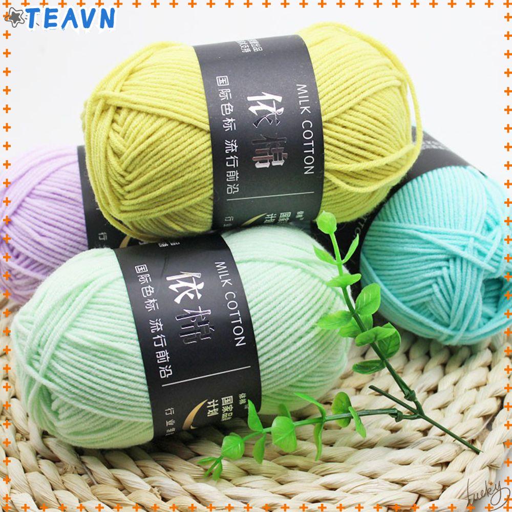 Cuộn Len Cotton Mềm 4 Sợi Dùng Đan Búp Bê / Khăn Choàng / Đồ Thủ Công