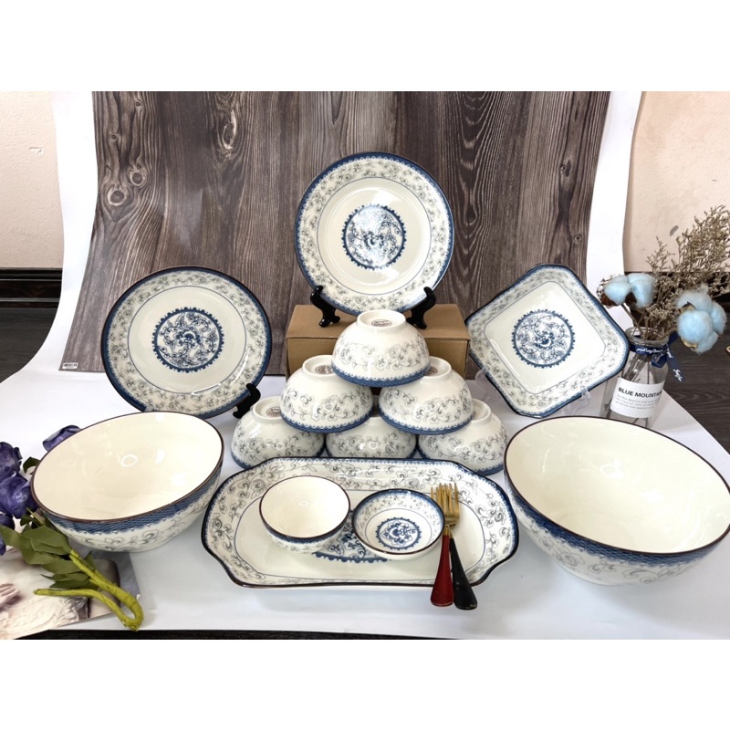 Bát cơm Bát tràng hoạ tiết hoa Quỳnh;hoạ tiết sắc nét men dầy dặn dùng được lò vi song;máy rửa bát;giao hàng an toàn