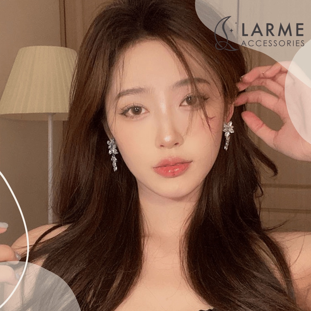 Khuyên tai nữ dáng dài phong cách sang trọng dự tiệc larme accessories -KT0245