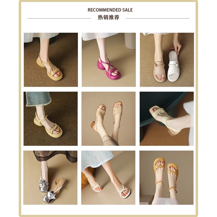 Duoya Tóc Thẳng ~ [Hàng Có Sẵn] Giày Cao Gót Da Mềm Mũi Nhọn Hở Ngón Phong Cách Sang Trọng Cho Nữ Miễn Phí Vận Chuyển