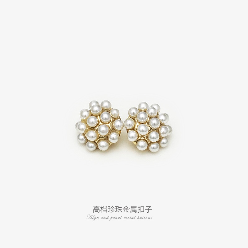 Set 5 Nút Ngọc Trai 12MM Cho Áo Khoác Cardigan