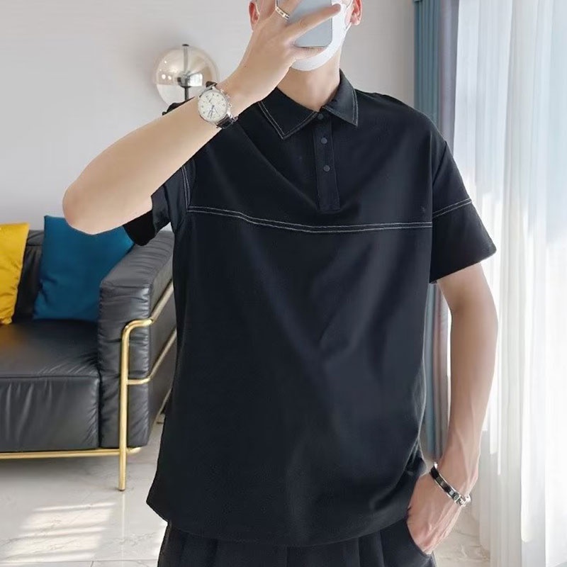 Áo polo Ngắn Tay Màu Trơn Thời Trang Mùa Hè Cho Nam
