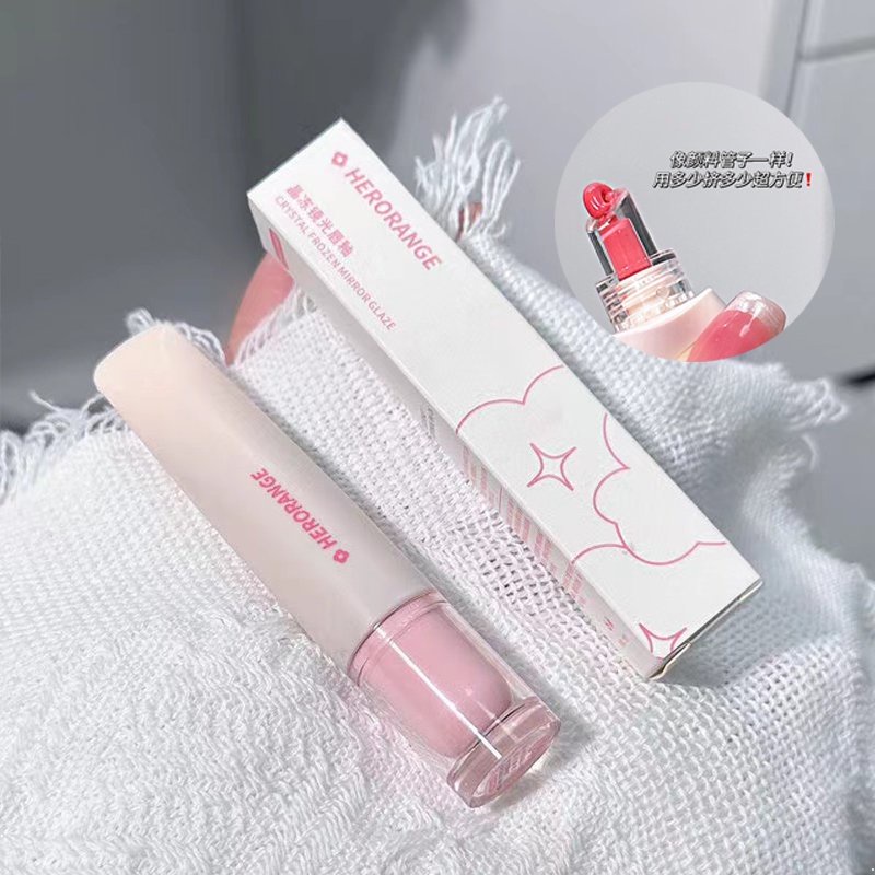 Son Bóng Dạng Thạch Herorange Dưỡng Ẩm Chống Nước Lâu Trôi 6 Màu Tùy Chọn