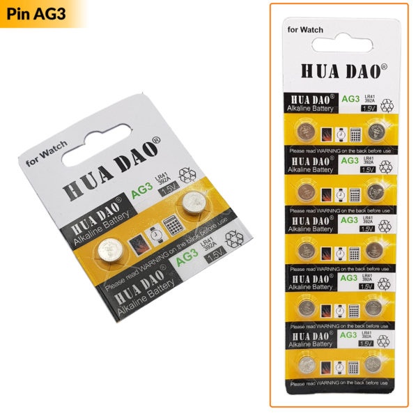 Pin cúc áo AG3 | LR41 | L736 | 392A | SR41 điện áp 1.5V