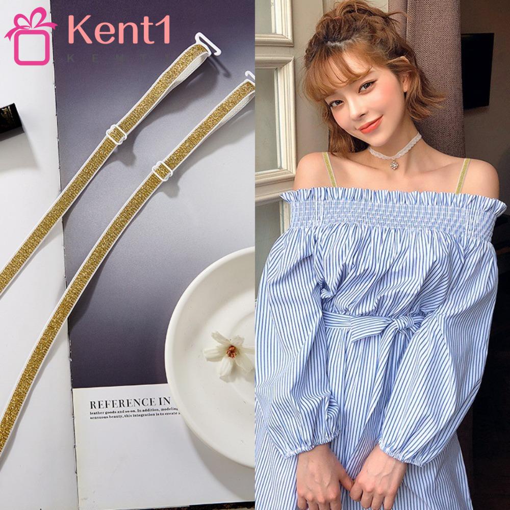 KENT1 Set 2 Cặp Dây Áo Ngực Bằng Nylon Chống Trượt Có Thể Điều Chỉnh