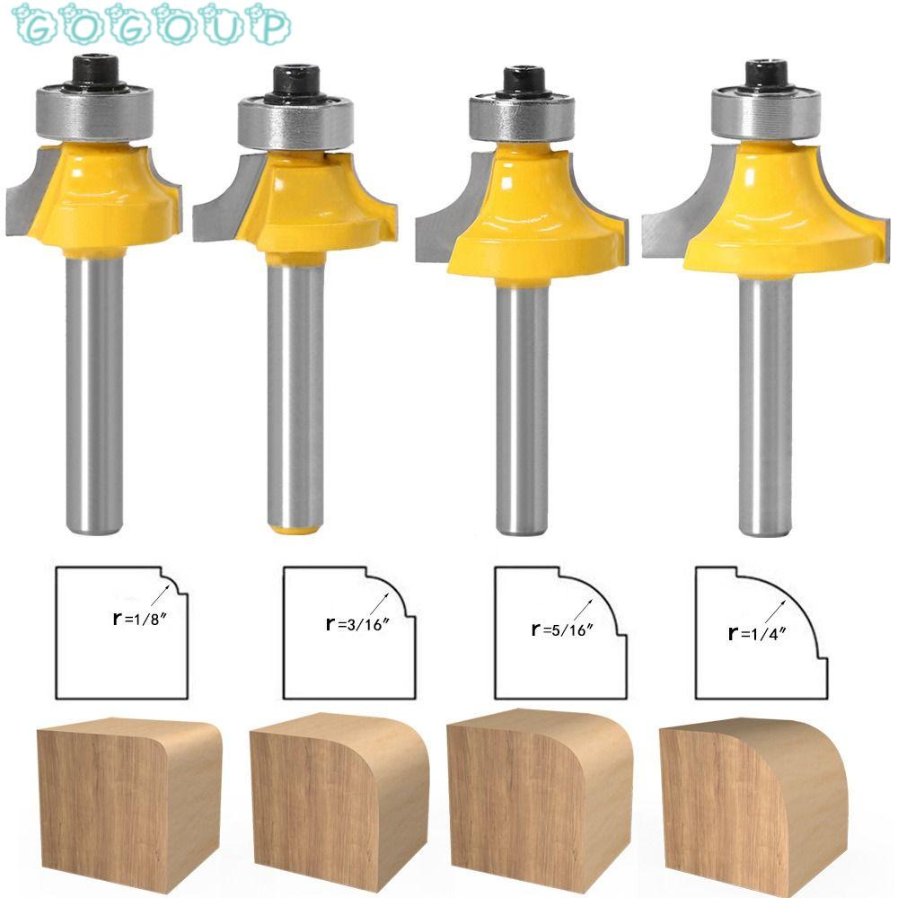 GOGOUP Mũi Phay Cắt Góc Tròn 6mm Bằng Cacbua Tiện Lợi Dành Cho Làm Gỗ