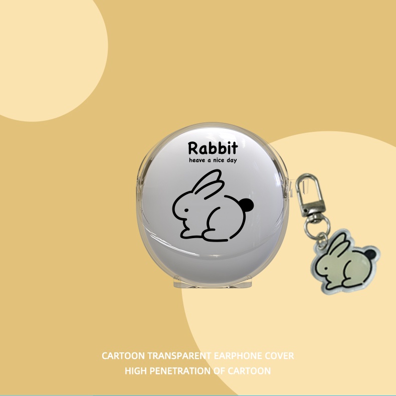 Vỏ Bảo Vệ Hộp Sạc Tai Nghe Bluetooth Không Dây OPPO Enco air3 Bằng TPU Mềm Trong Suốt Kèm Móc Khóa Hoạt Hình