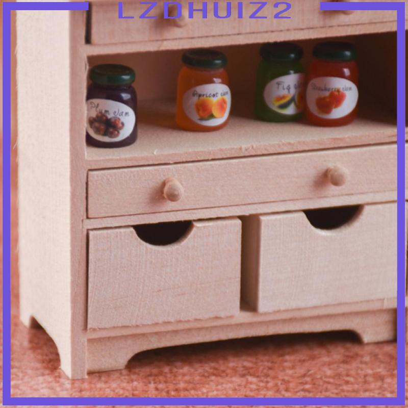 Tủ Gỗ Mini 12th Kèm Ngăn Kéo Dùng Để Trang Trí Nhà Búp Bê