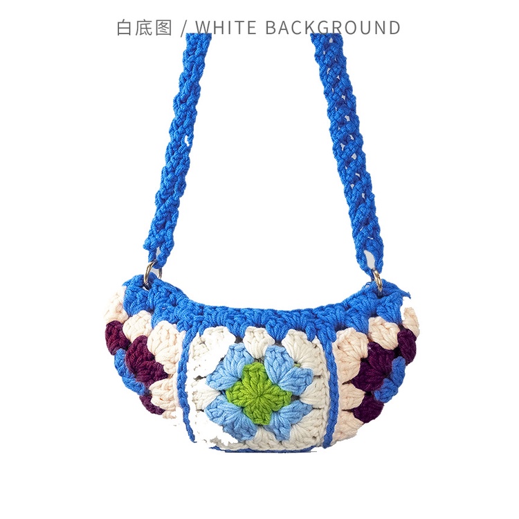 Túi Đeo Chéo Đựng Điện Thoại Đan Len Phong Cách Vintage Mới