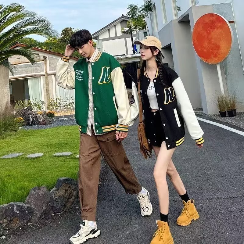 Áo Khoác Bóng Chày Dáng Rộng Thời Trang Xuân Thu Phong Cách Hồng Kông Cá Tính Cho Nam