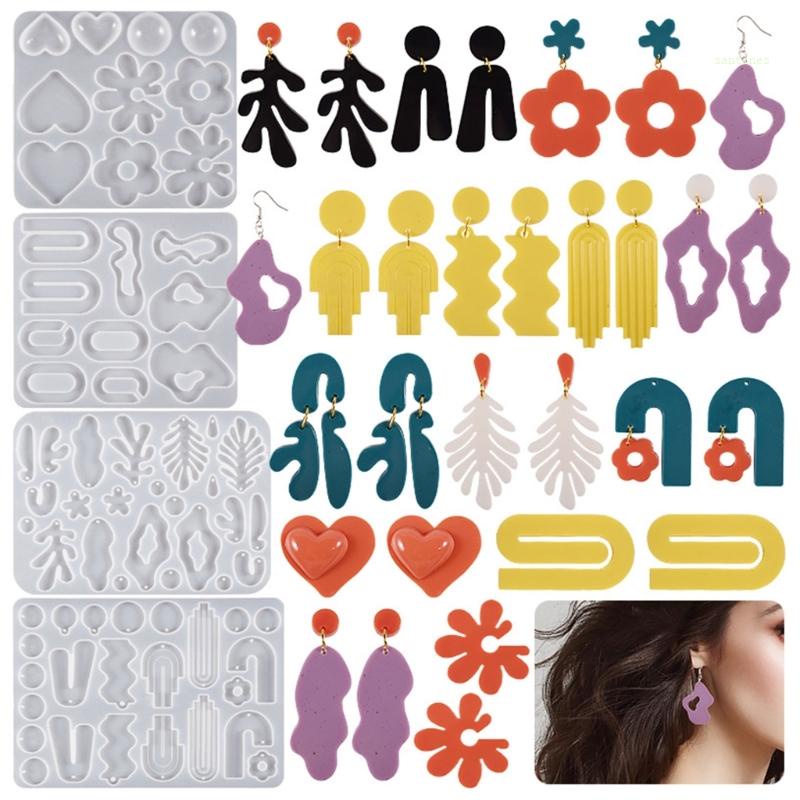 Khuôn Silicone Làm Móc Khóa / Trang Sức Hình Học DIY