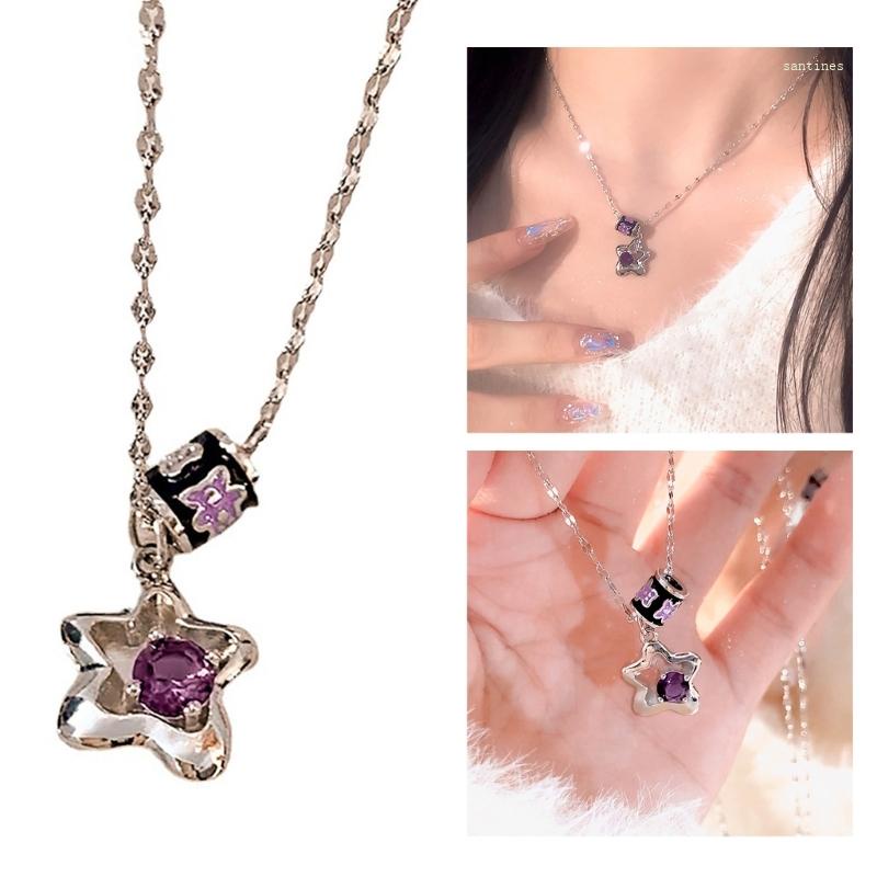 Vòng Cổ Choker Mặt Ngôi Sao Đính Đá Zircon Ngọt Ngào Dễ Thương Thời Trang