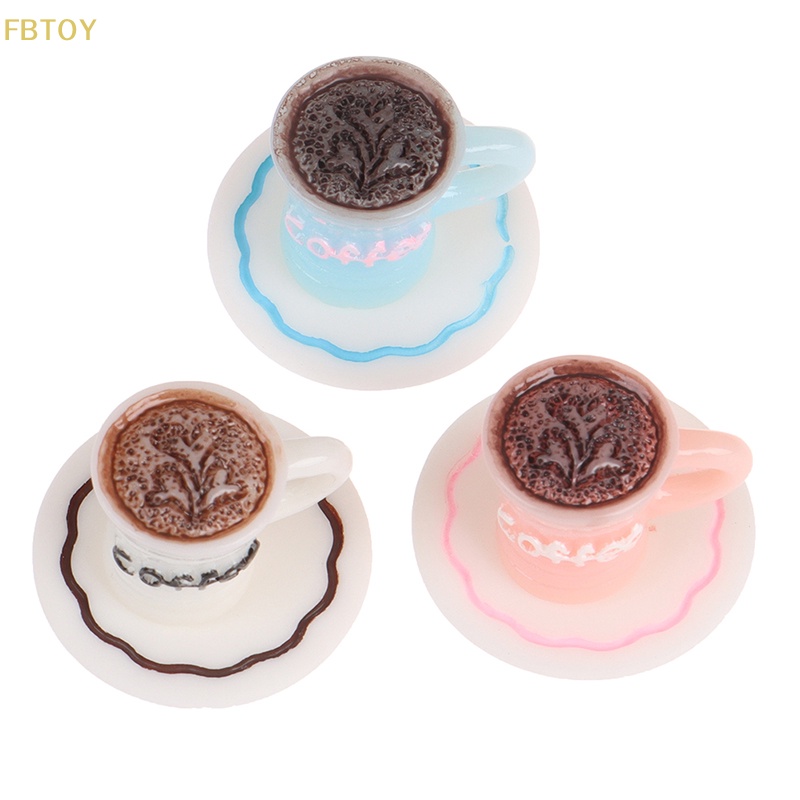 Bộ Ly Tách Uống Cà Phê Mini Tỉ Lệ 1 / 12 Trang Trí Nhà Búp Bê