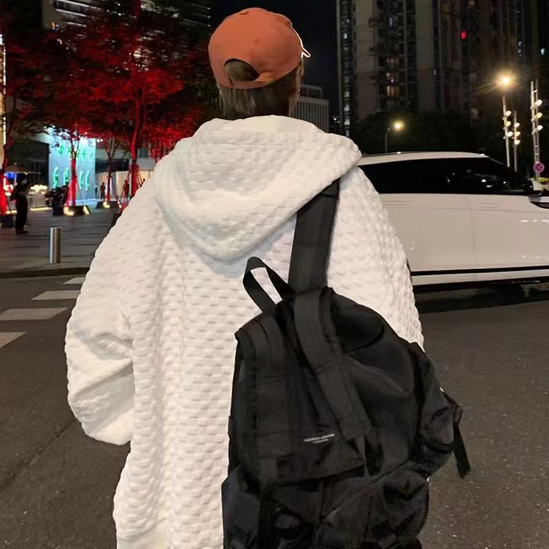 Áo Khoác Hoodie Thể Thao Dáng Rộng Phong Cách Đường Phố Cá Tính Cho Nam