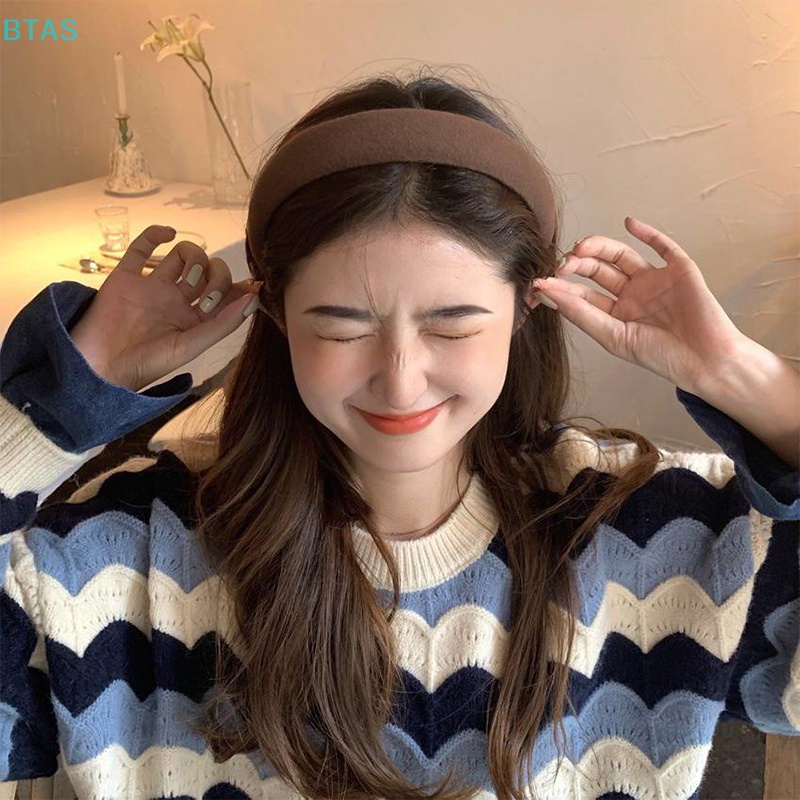 Băng Đô Cài Tóc Bằng Xốp Bản Rộng Phong Cách Hàn Quốc Thời Trang Cho Nữ