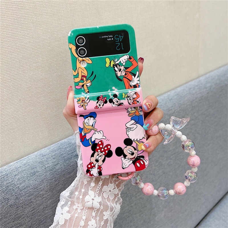 Ốp Điện Thoại Họa Tiết Hoạt Hình Mickey Goofy Cho Samsung Galaxy Z Flip 5 Z Flip 4 Z Flip 3 ZFlip3 ZFlip4 ZFlip5