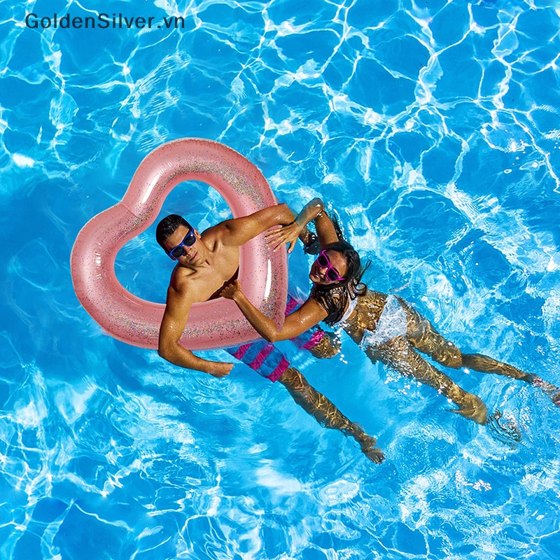 Phao Bơi Bơm Hơi Màu Vàng Bạc 41X43 Inch