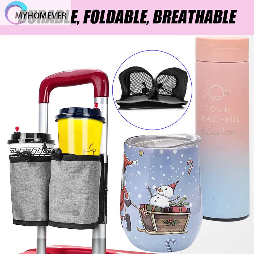 Giá Đỡ Cốc 2 Ngăn Bằng Vải Oxford Thoáng Khí Tiện Dụng Mang Theo Du Lịch