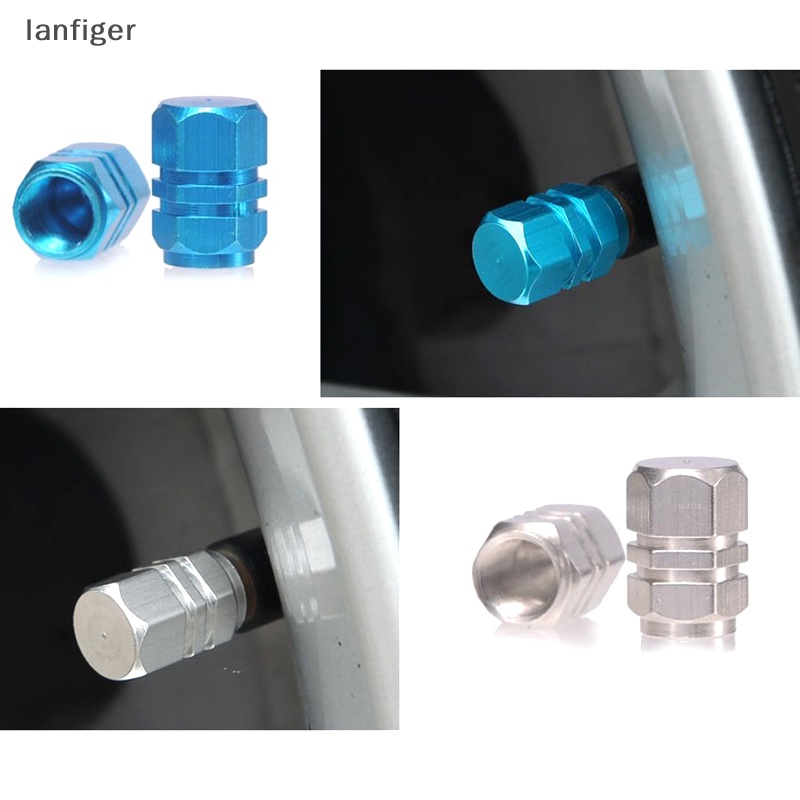 Bộ 4 Nắp Van Bánh Xe Hơi / Xe Máy Chống Bụi Bằng Nhôm Tiện Dụng