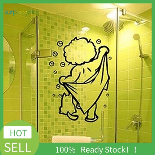 Miếng Dán Tường Hình Mắt Kính Vui Nhộn Chống Thấm Nước Có Thể Tháo Gỡ Cho Phòng Tắm