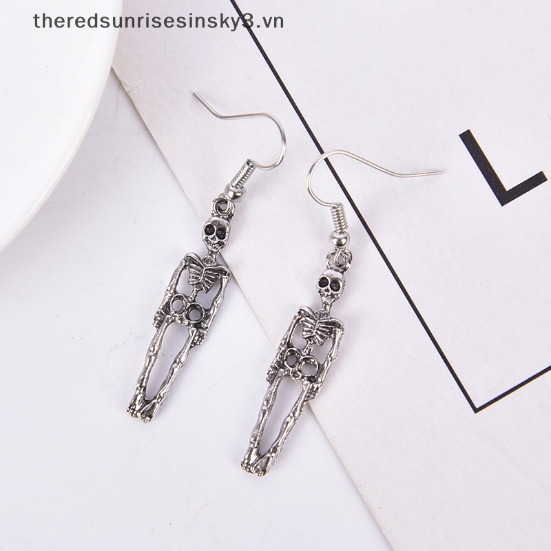 Bông Tai Hình Bộ Xương Phong Cách Cổ Điển Thời Trang Dự Tiệc Halloween Dành Cho Nữ