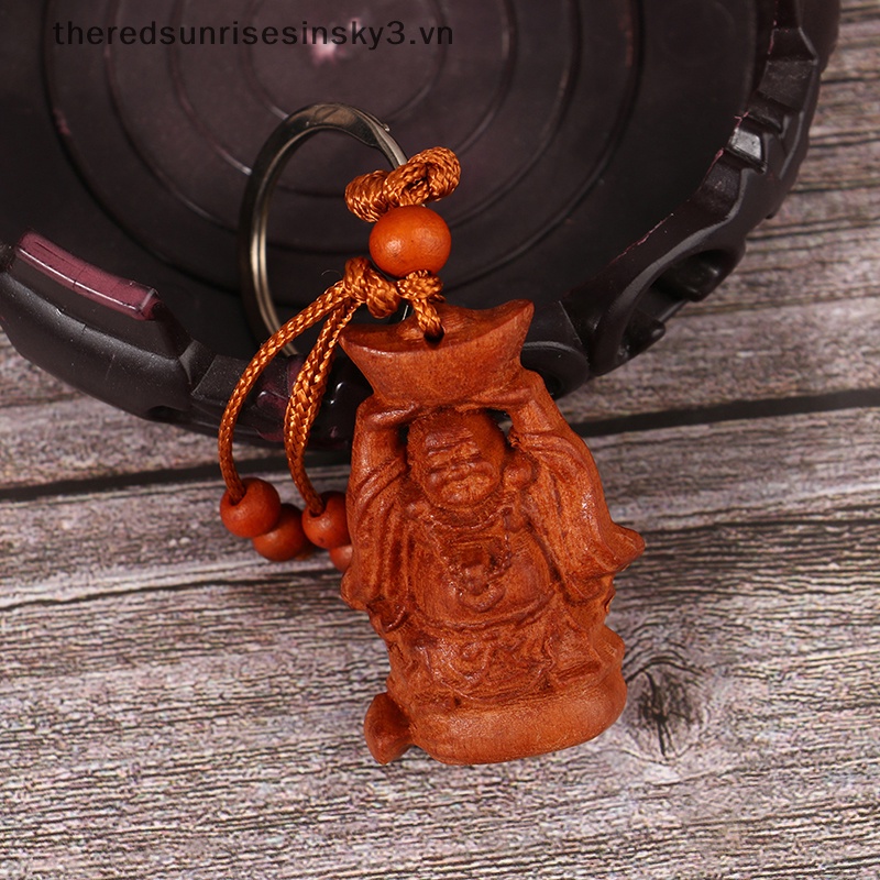 # # Thời Trang Mahogany Móc Chìa Khóa Chạm Khắc Ba Chiều Giống Thật Làm Quà Tặng Trang Sức May Mắn Cho Xe Hơi