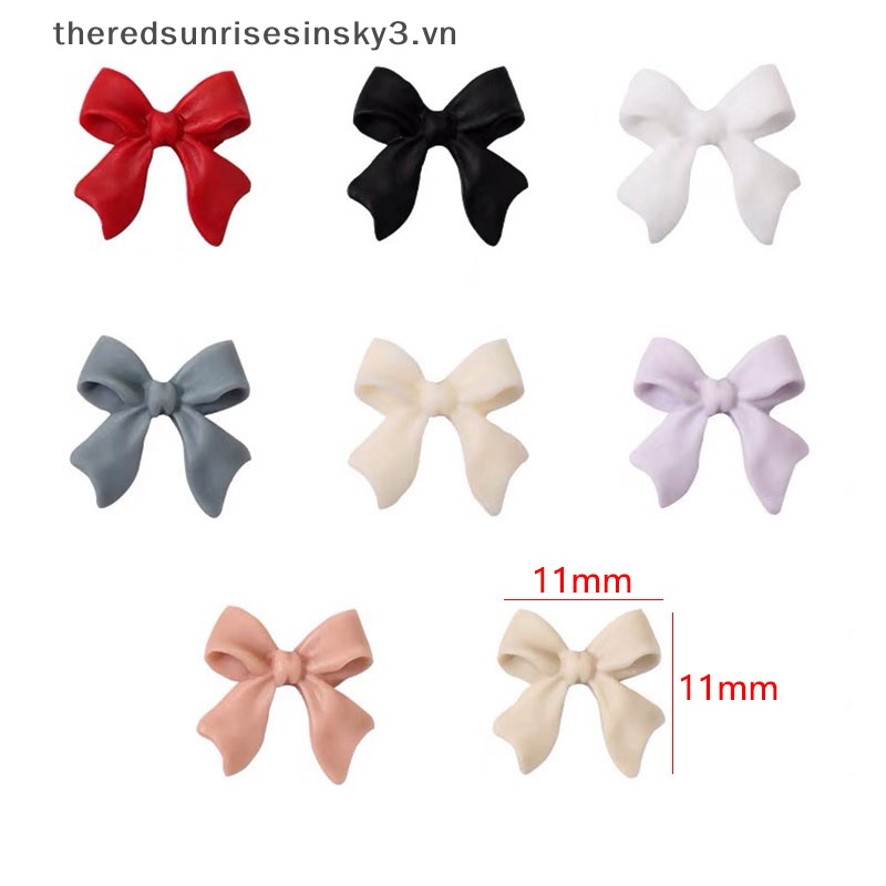 Bộ 50 HạT ĐíNh Trang Trí MóNg HìNh Nơ 3D 11x11mm